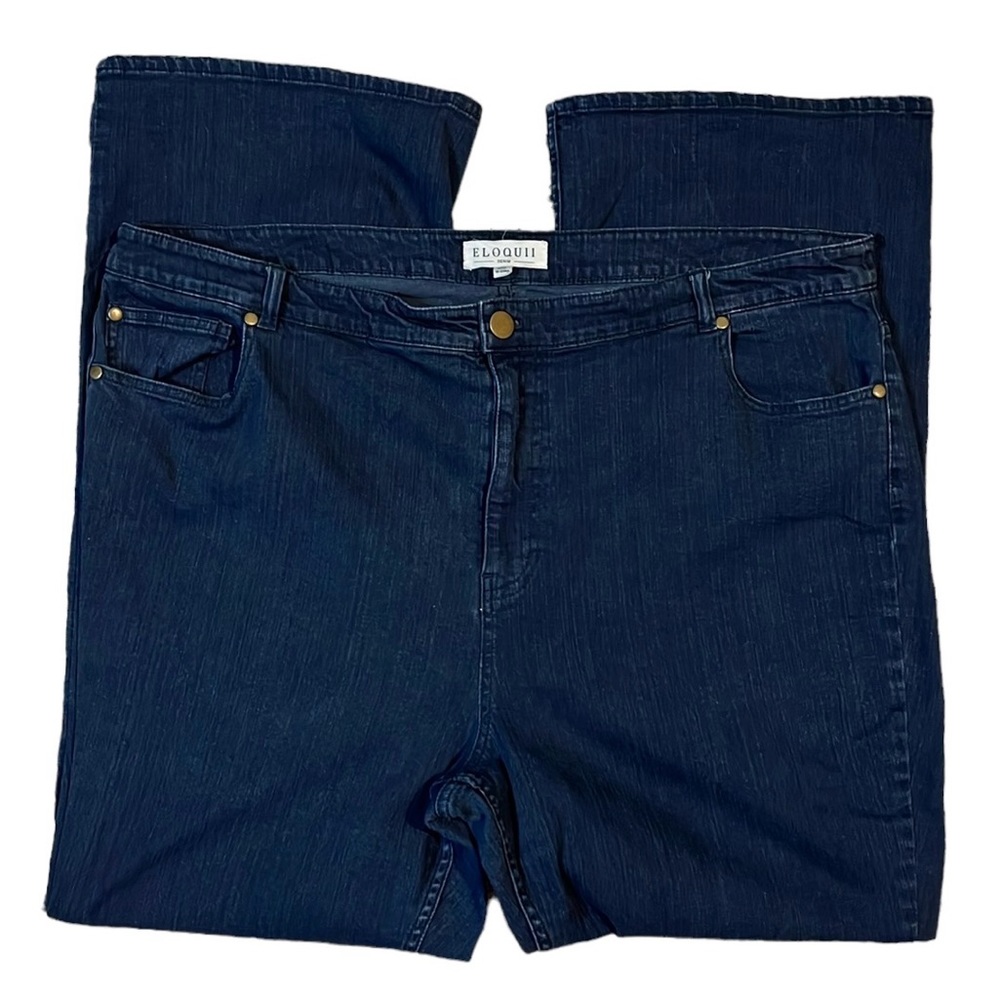 Eloquii Dark Wash Bootcut Denim Jeans